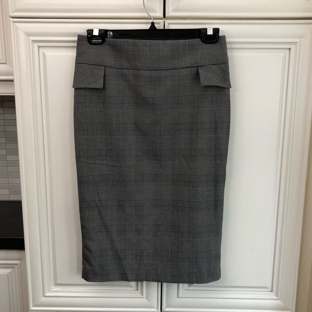 Zara Basic ladies check pencil skirt